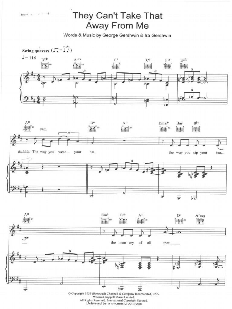 Gershwin g they cant take that away from me pdf