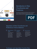 Introduction To Data Classification and Prediction