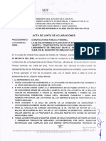 Acta de Junta de Aclaraciones