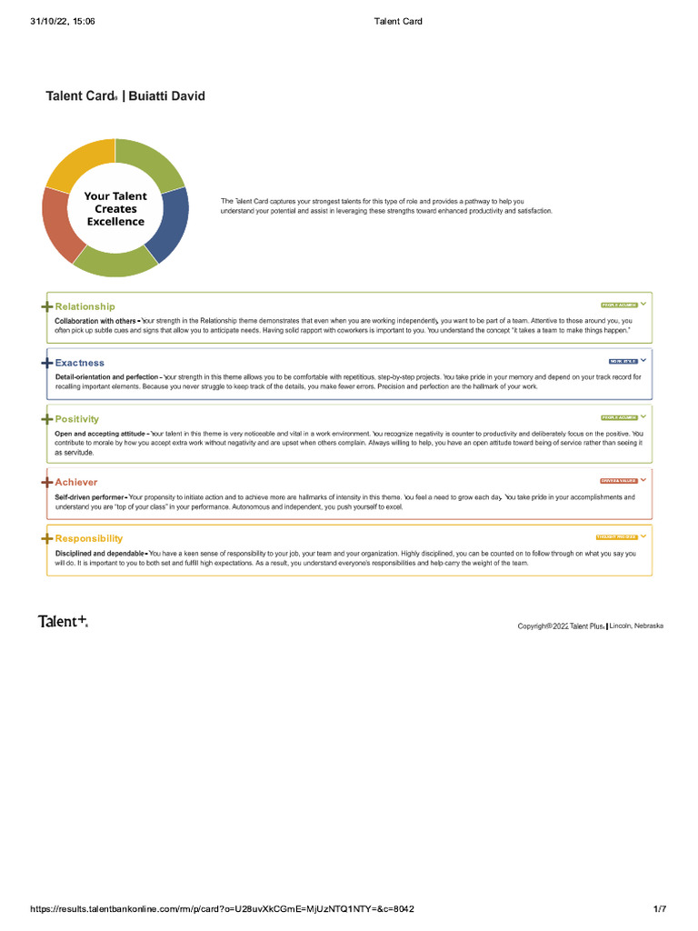 Talent Card | PDF