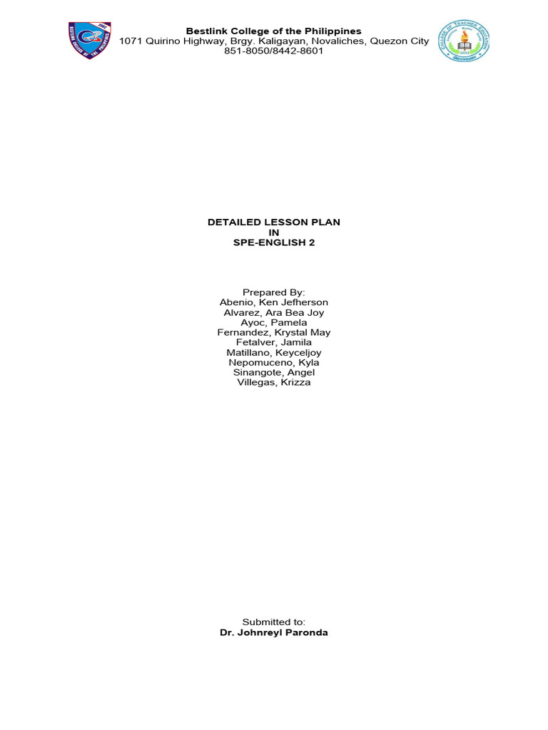 Spe Eng2 DLP G5 W112 PDF Teaching Method Learning