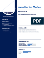 CV Currículum Vitae Marketing Manager Corporativo Azul