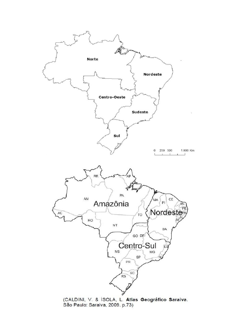 Mapas Regionalização Do Brasil. | PDF
