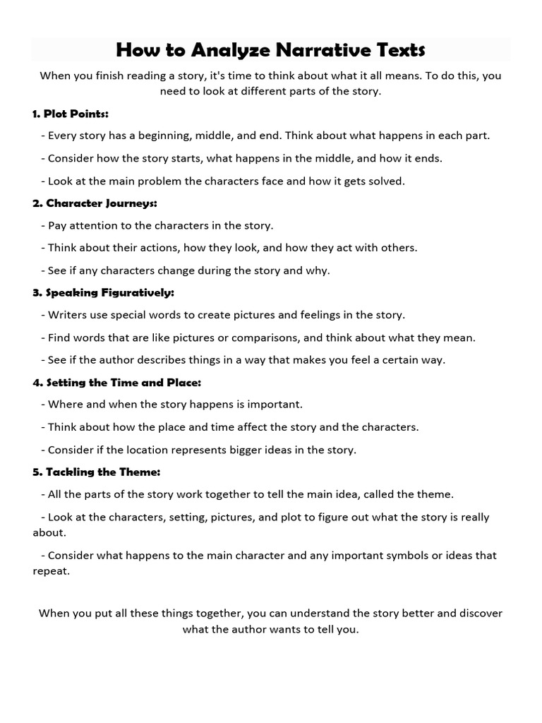 HOW TO WRITE A NARRATIVE ANALYSIS ESSAY visual data 3