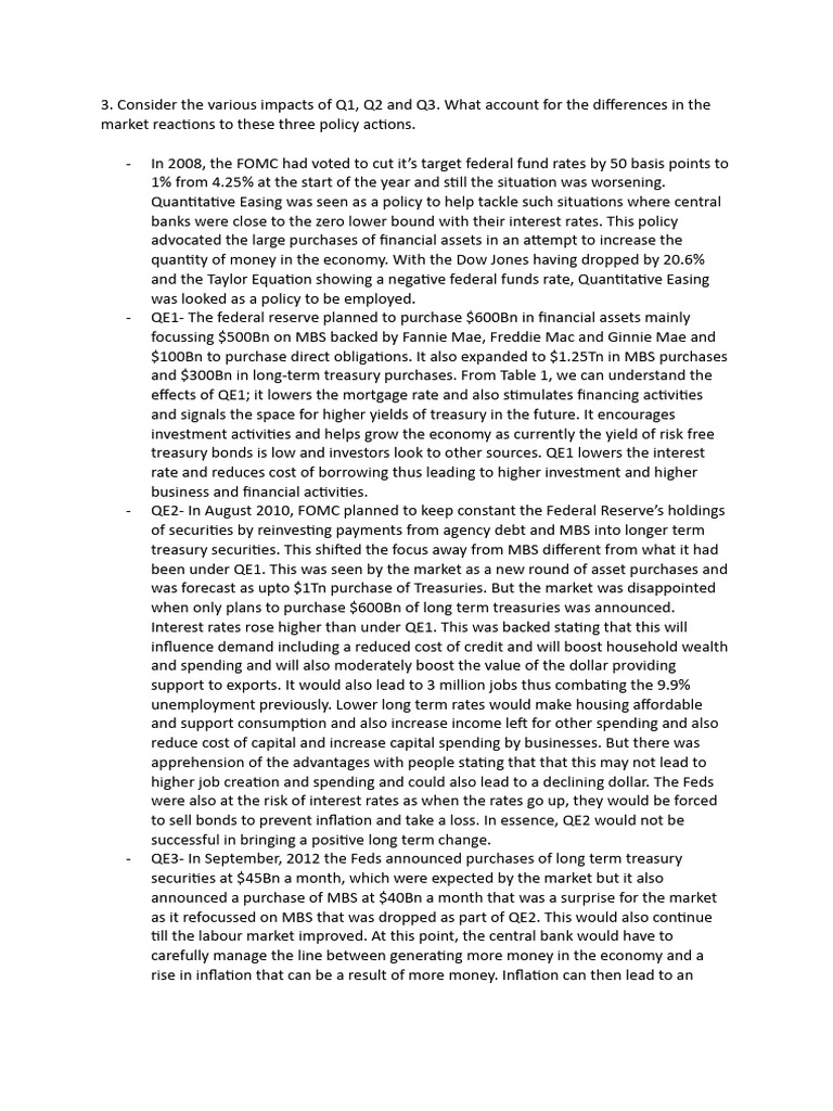 Global Markets PDF Mortgage Backed Security Quantitative Easing