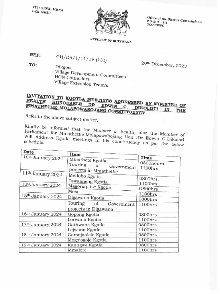 Kgotla Meeting2 | PDF