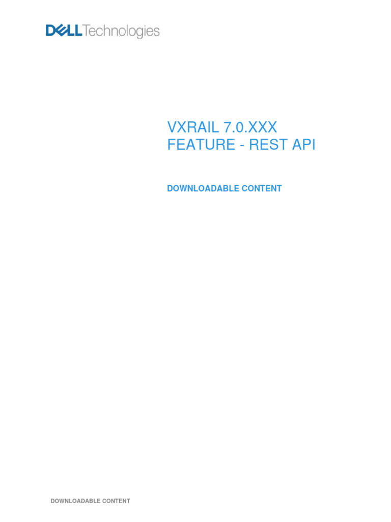 VxRail+7 0 XXX+Feature+-+REST+API+-+Student+Guide | PDF | Computing ...