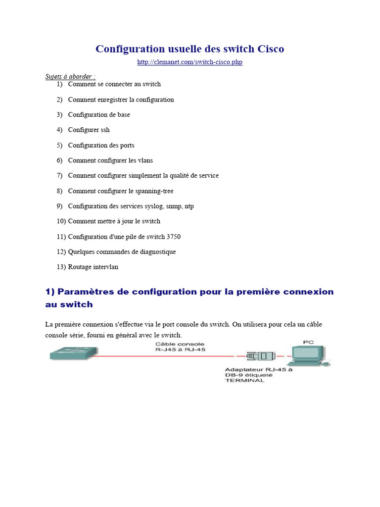 Configuration de base des switchs Cisco | PDF | Standards de réseaux ...