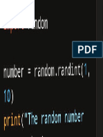 Python Programms To Generate Random Number