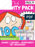 Activity Pack: Games / Centers Worksheets Get Organized