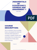 Fundamentals of Accountancy, Business and Management 1 - INtroduction
