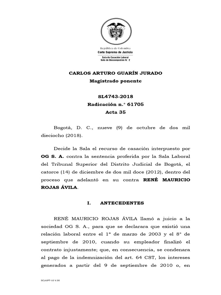 Sentencia SL 138 de 2024: Resumen Laboral | PDF | Caso de ley | Salario