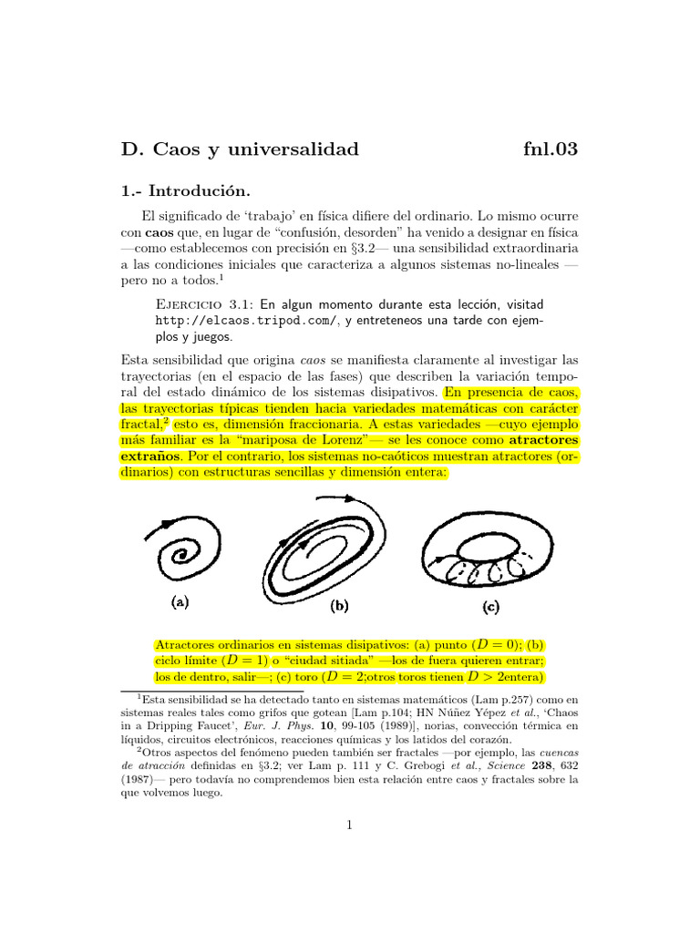 Caos y Fractales en Sistemas Dinámicos | PDF | Teoría del caos ...