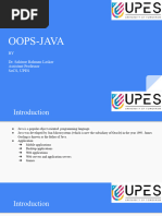 OOPS JAVA Introduction