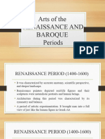 Arts of The RENAISSANCE AND BAROQUE Periods
