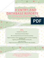 Data Entry and Database Reports, By, Angel Naresh 9G