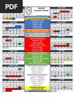 2024-2025 School Calendar