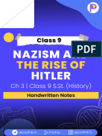 Nazism and The Rise of Hitler Notes Class 9