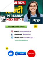 CTET Jan24 Hindi Pedagogy Mock-01
