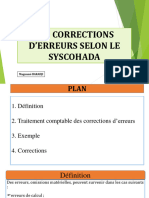 Corrections D'erreurs Selon Le Syscohada