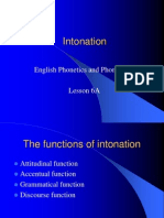 Intonation: English Phonetics and Phonology
