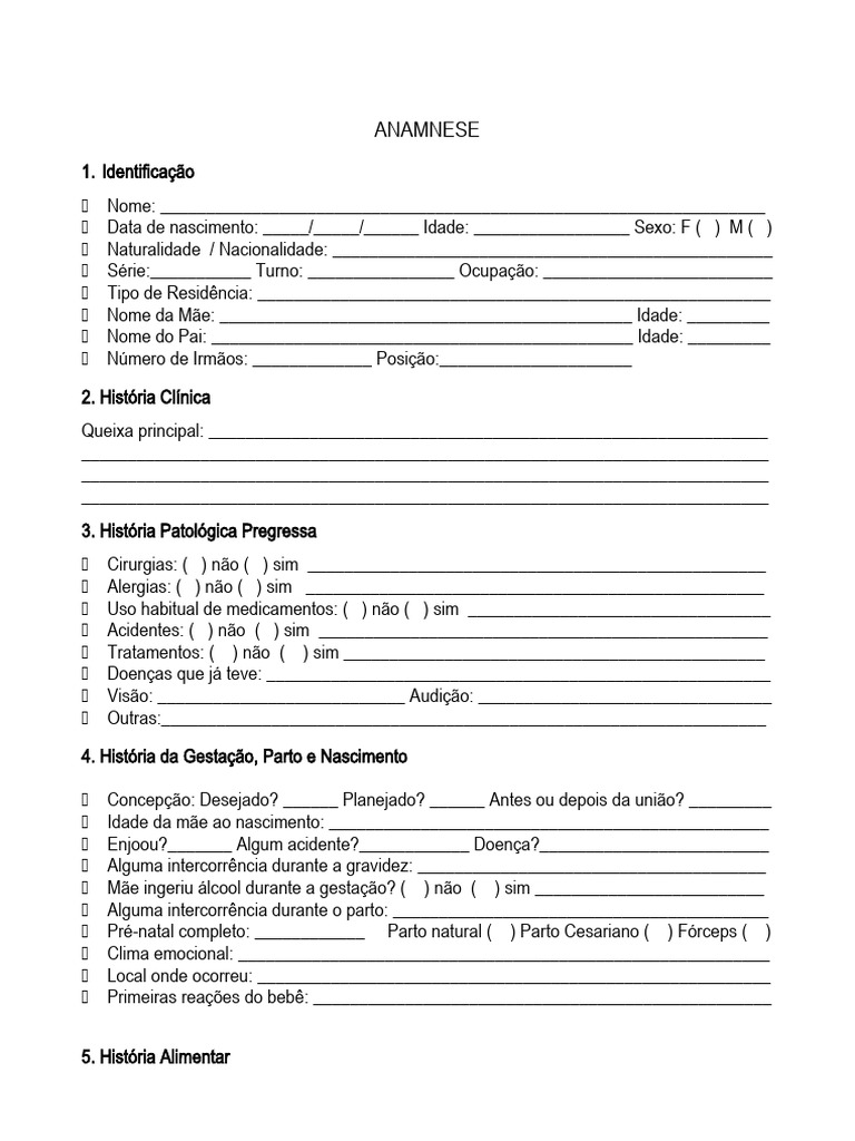 ANAMNESE | PDF