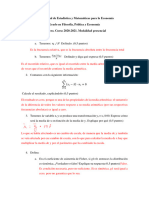 Examen Final Estadística Presencial - Curso 2020 2021 - Resuelto