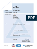 ISOP 9001 2015allegion Corporate Certification