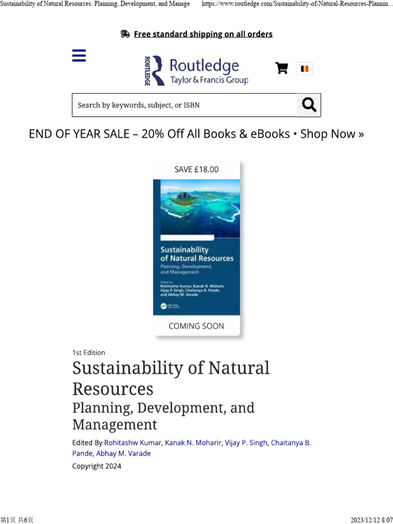Importance Of Sustainability Of Natural Resources