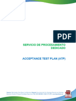 Servicio de Procesamiento Dedicado: Acceptance Test Plan (Atp)