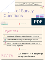 Types of Survey Question