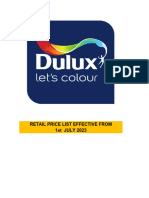 DULUX Retail Price List Effective 01st July 2023