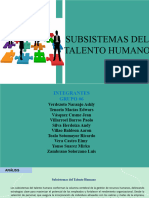 Subsistemas Del Talento Humano