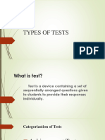 Types of Tests