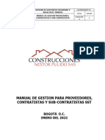 SG-MGPCSSST - 01 (Manual de Gestion para Proveedores, Contratistas y Subcontratistas)