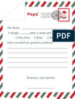 Carta Santa Claus Infantil Rojo Verde Crema 12.12.23