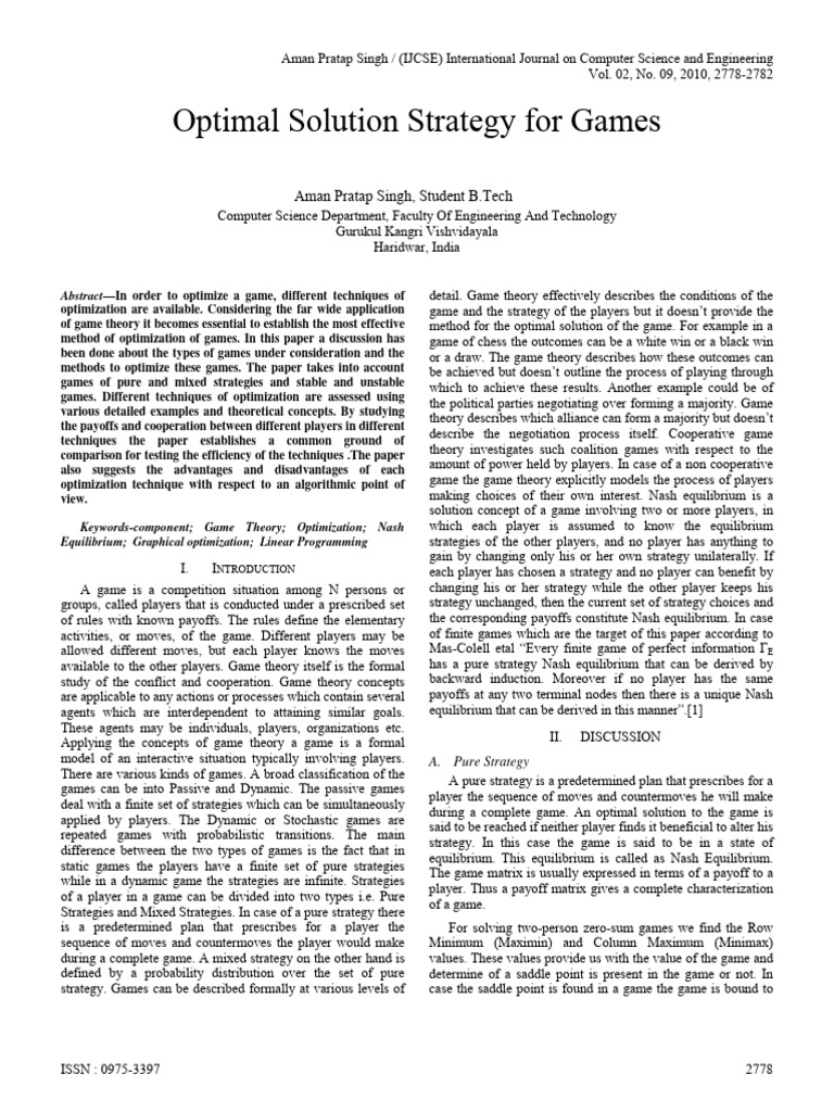 Game theory pdf game theory mathematical optimization