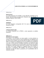 NOTAS A LOS ESTADOS FINANCIEROS PYME A (Sección 21 NIIF PYMES)