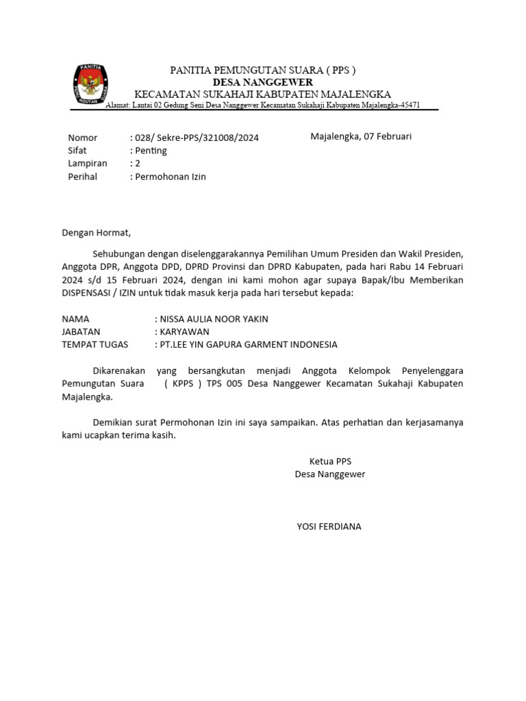 Surat Izin Pabrik | PDF