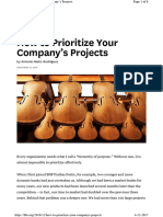 How To Prioritize Your Companys Project