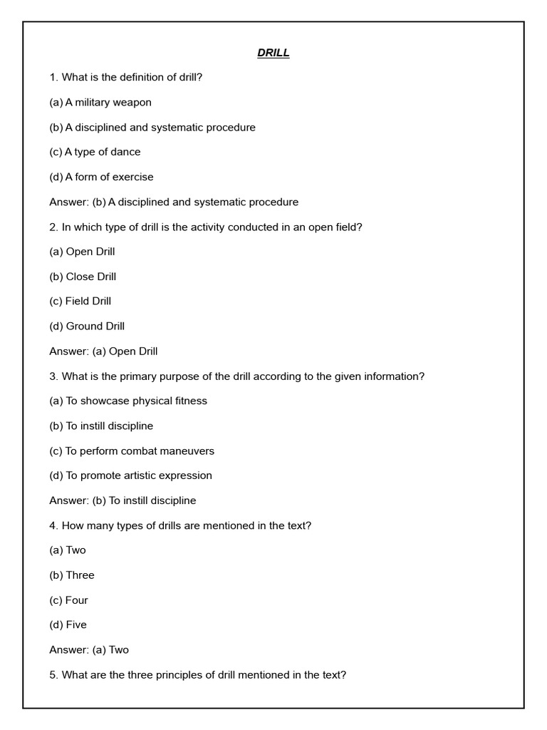 MCQ Drill & Weapon | PDF | Rifle | Ballistics