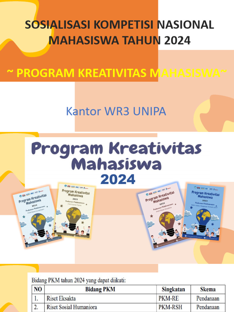 Panduan Sosialisasi PKM 2024 | PDF | Bisnis