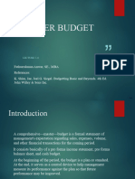 Lecture 5-6 Master Budget