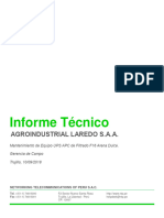 Informe de Mantenimientos de UPS - Filtrado F16 - Arena Dulce