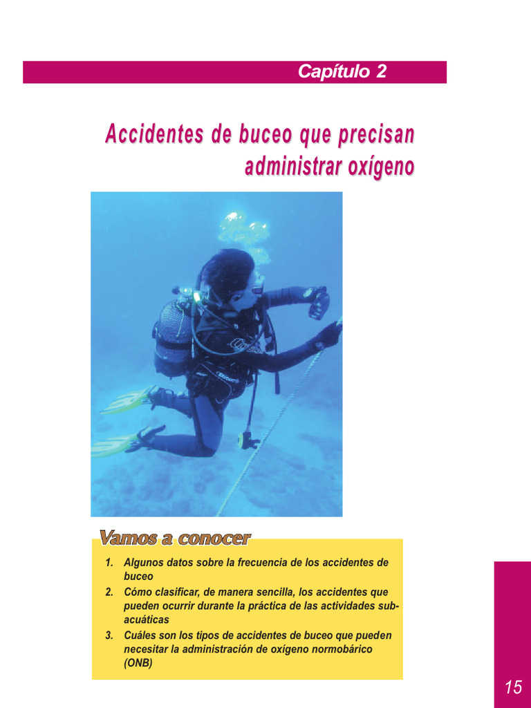 Accidentes de Buceo y Oxígeno Normobárico | PDF | Buceo bajo el agua ...