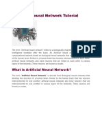 Artificial Neural Network Tutorial
