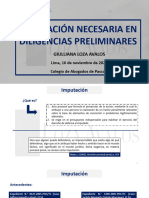 Imputacion Necesaria en Diligencias Preliminares