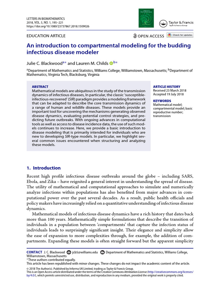 Introduction to SIR Disease Modeling | PDF | Stability Theory | Infection