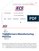 Transformers Manufacturing Process - Electrical Controls & Switchgear LTD