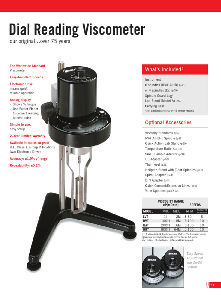 Dial Reading Viscometer Overview | PDF
